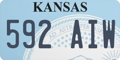 KS license plate 592AIW