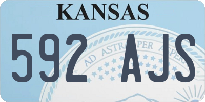 KS license plate 592AJS