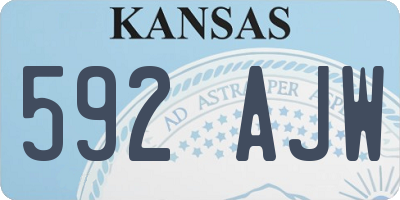 KS license plate 592AJW