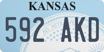 KS license plate 592AKD