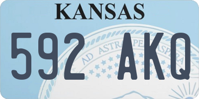 KS license plate 592AKQ