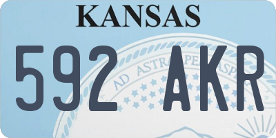 KS license plate 592AKR
