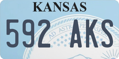 KS license plate 592AKS