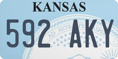 KS license plate 592AKY