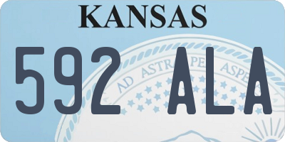 KS license plate 592ALA