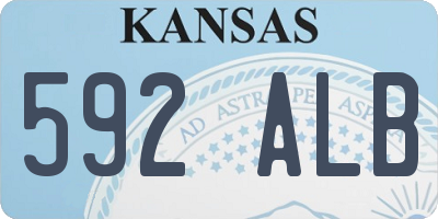 KS license plate 592ALB