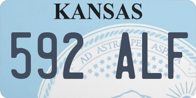 KS license plate 592ALF