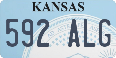 KS license plate 592ALG