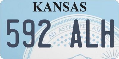 KS license plate 592ALH