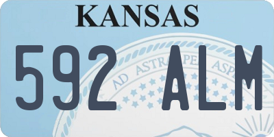 KS license plate 592ALM