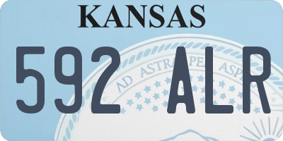 KS license plate 592ALR