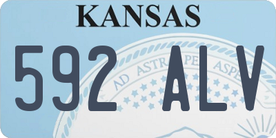 KS license plate 592ALV