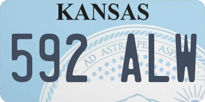 KS license plate 592ALW