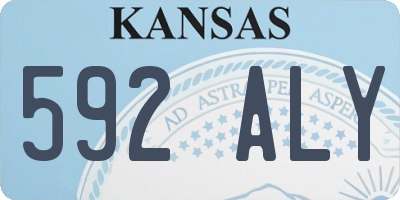 KS license plate 592ALY