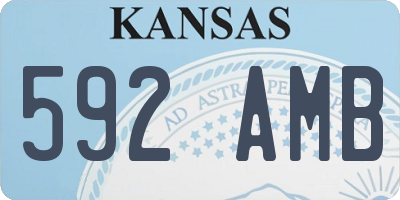 KS license plate 592AMB