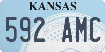 KS license plate 592AMC