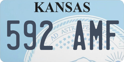 KS license plate 592AMF