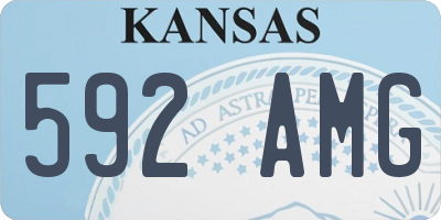 KS license plate 592AMG
