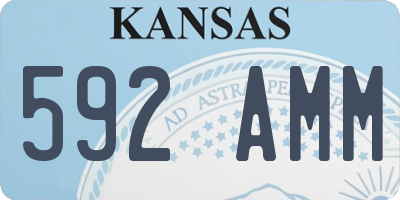 KS license plate 592AMM