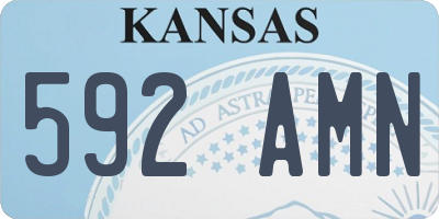 KS license plate 592AMN