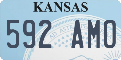 KS license plate 592AMO