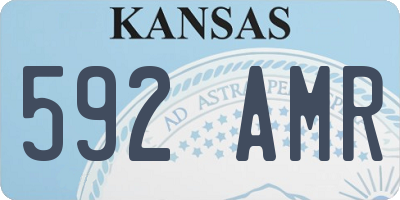 KS license plate 592AMR