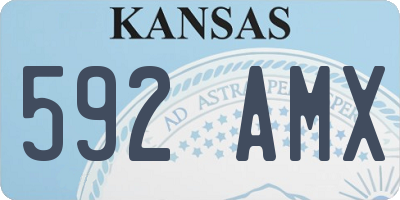 KS license plate 592AMX