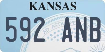 KS license plate 592ANB