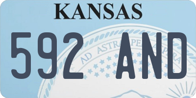 KS license plate 592AND