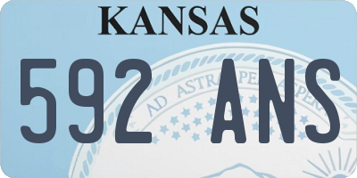 KS license plate 592ANS