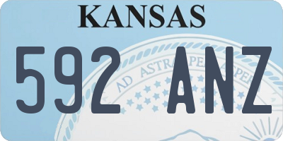 KS license plate 592ANZ