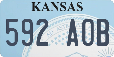 KS license plate 592AOB