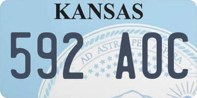 KS license plate 592AOC