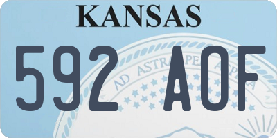 KS license plate 592AOF