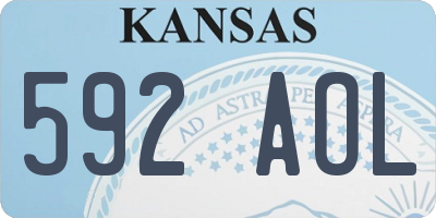 KS license plate 592AOL
