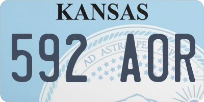 KS license plate 592AOR