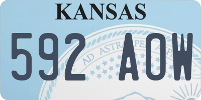 KS license plate 592AOW
