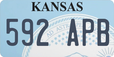 KS license plate 592APB