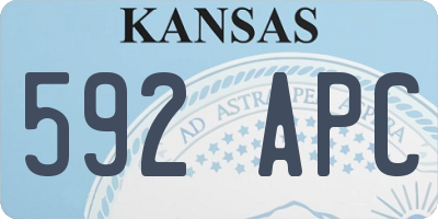 KS license plate 592APC