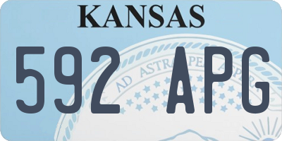 KS license plate 592APG