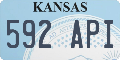 KS license plate 592API