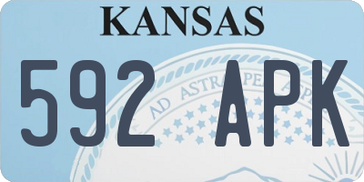 KS license plate 592APK