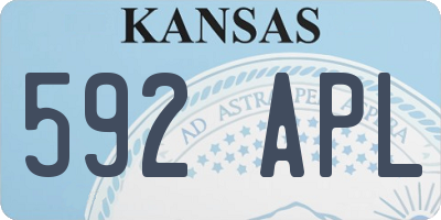 KS license plate 592APL