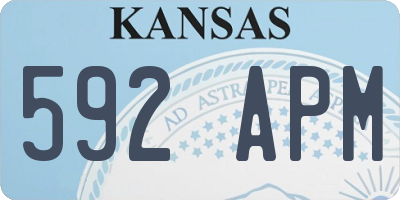 KS license plate 592APM