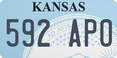 KS license plate 592APO
