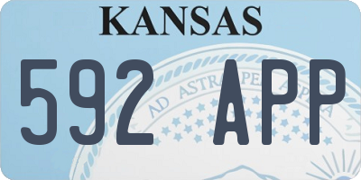 KS license plate 592APP