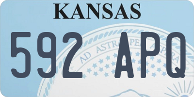KS license plate 592APQ