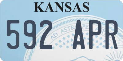 KS license plate 592APR