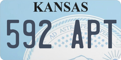 KS license plate 592APT