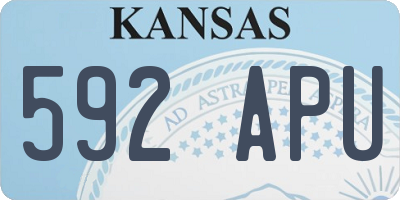 KS license plate 592APU